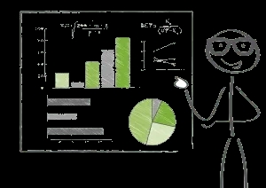 Symbolgrafik für verläsliche Auswertung des Jahresabschlusses